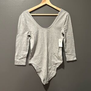NWT - GAP - Grey Long Sleeve One Piece Bodysuit - Size Small